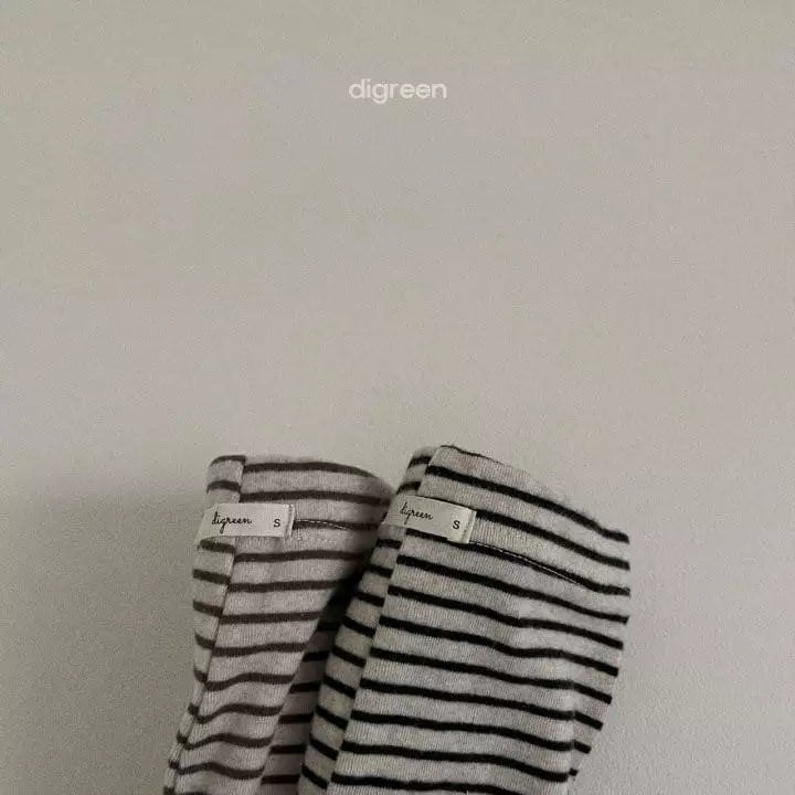 Digreen - Korean Children Fashion - #childrensboutique - Maple Stripes Leggings - 9