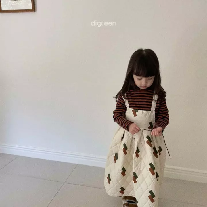 Digreen - Korean Children Fashion - #fashionkids - Eyelet Stripes Turtleneck Tee - 4