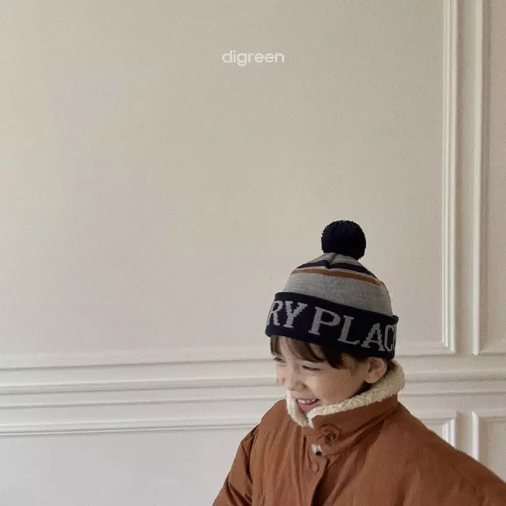 Digreen - Korean Children Fashion - #kidsshorts - Lettering Beanie - 2