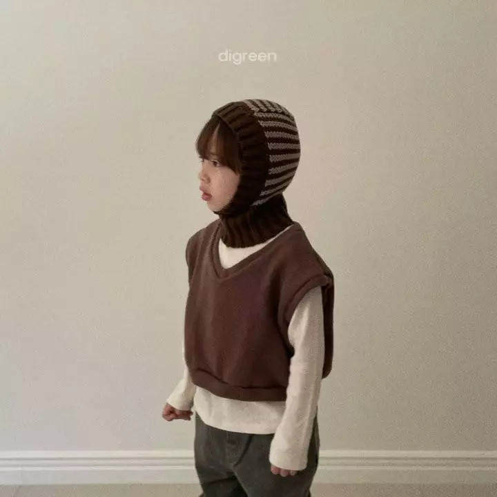 Digreen - Korean Children Fashion - #kidsstore - Crop Knit Vest - 4