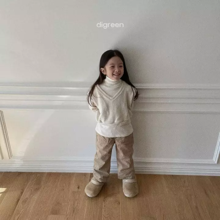 Digreen - Korean Children Fashion - #littlefashionista - Eyelet Turtleneck Tee - 7