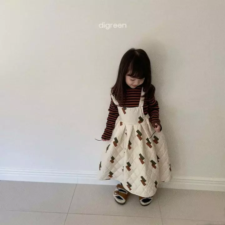 Digreen - Korean Children Fashion - #magicofchildhood - Eyelet Stripes Turtleneck Tee - 9