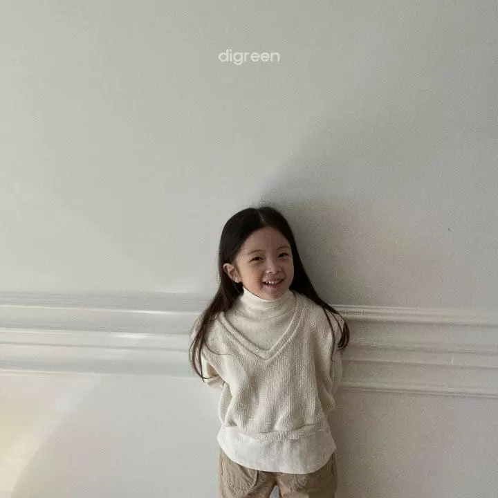 Digreen - Korean Children Fashion - #magicofchildhood - Eyelet Turtleneck Tee - 8