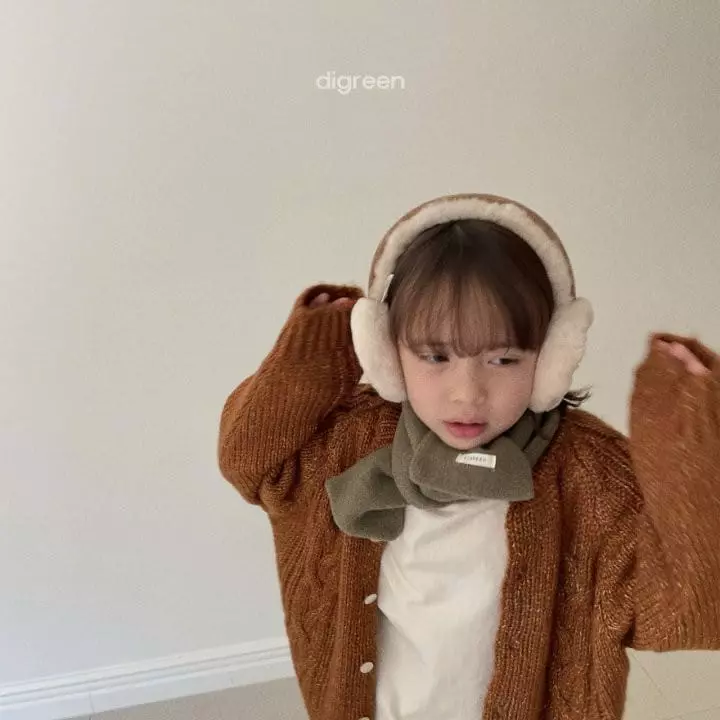 Digreen - Korean Children Fashion - #minifashionista - Cream Scarf - 2