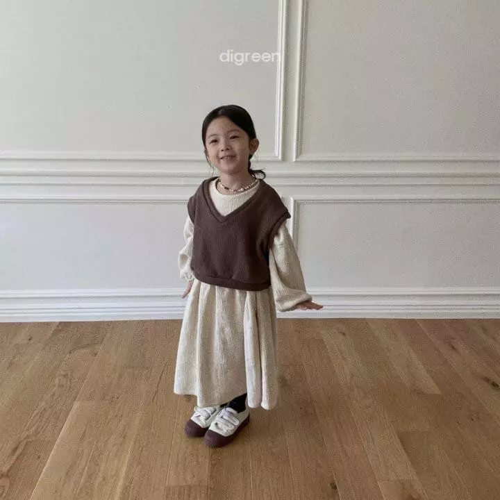 Digreen - Korean Children Fashion - #minifashionista - Crop Knit Vest - 8