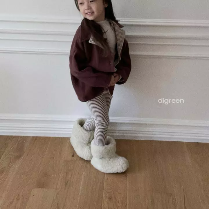 Digreen - Korean Children Fashion - #minifashionista - Maple Stripes Leggings - 5