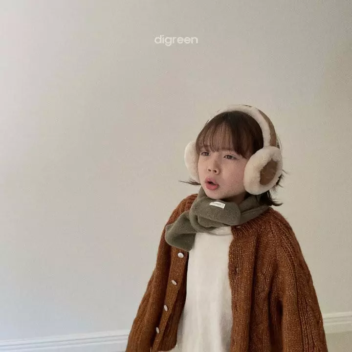 Digreen - Korean Children Fashion - #prettylittlegirls - Cream Scarf - 3
