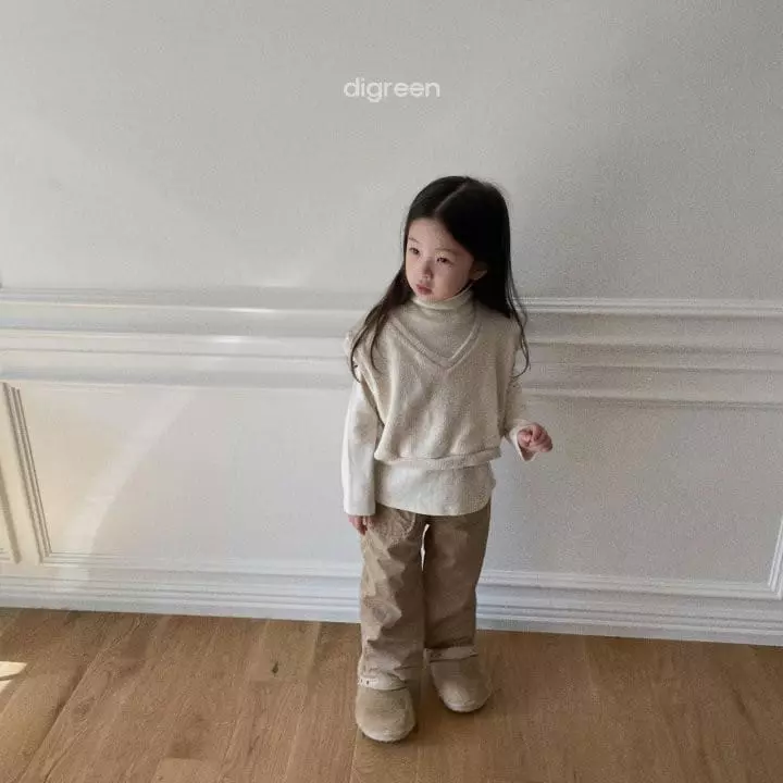 Digreen - Korean Children Fashion - #prettylittlegirls - Eyelet Turtleneck Tee - 10