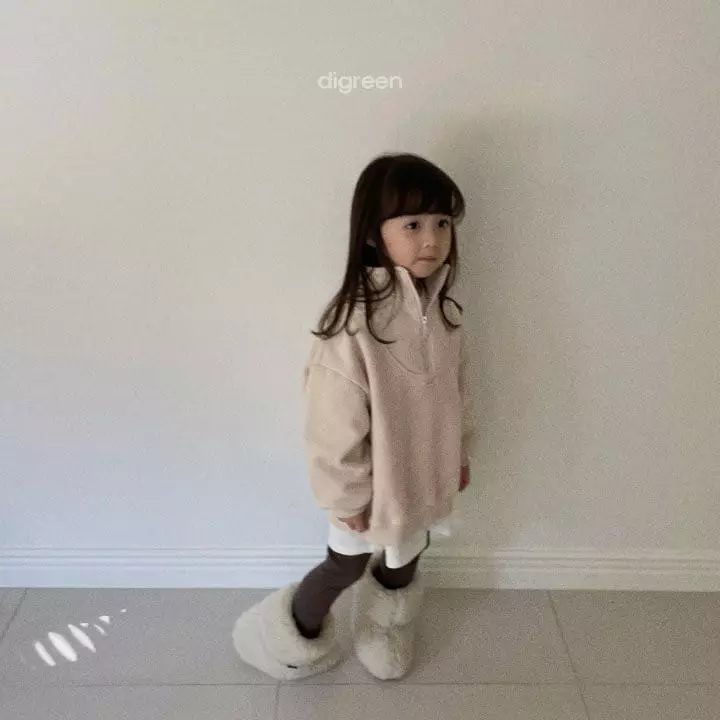 Digreen - Korean Children Fashion - #prettylittlegirls - Fleece Zip-up - 4