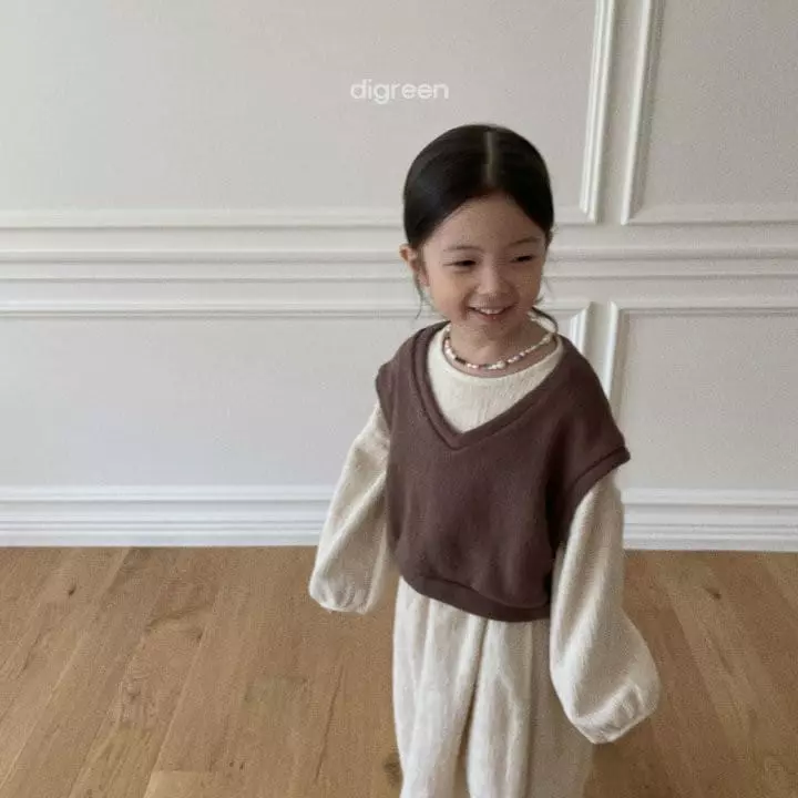 Digreen - Korean Children Fashion - #todddlerfashion - Crop Knit Vest - 10