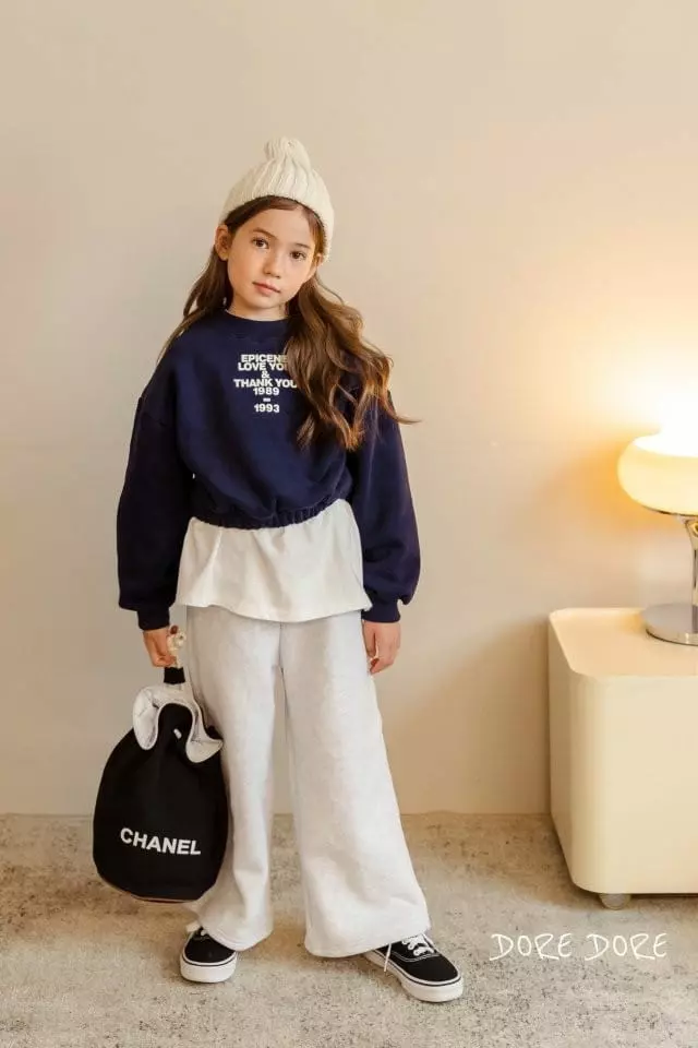 Dore Dore - Korean Children Fashion - #Kfashion4kids - Love U Crop Sweatshirt - 3