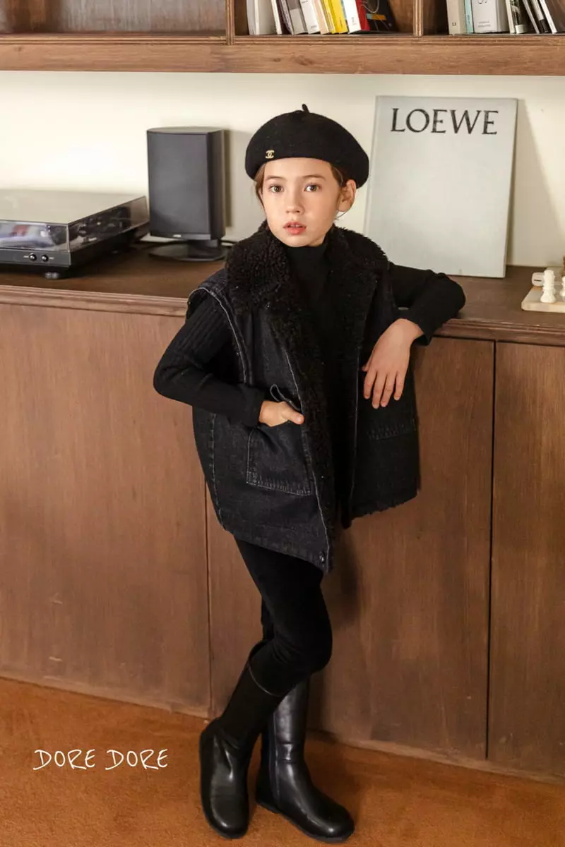 Dore Dore - Korean Children Fashion - #Kfashion4kids - Rib Veloure Leggings