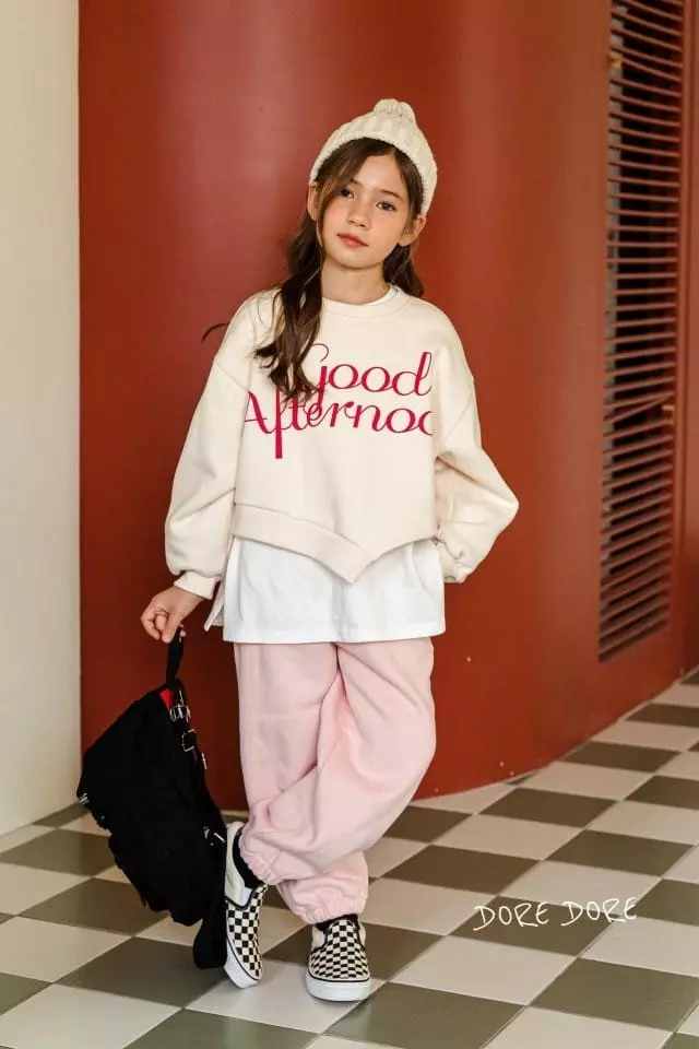 Dore Dore - Korean Children Fashion - #childofig - Good Afternoon Unbal Sweatshirt
