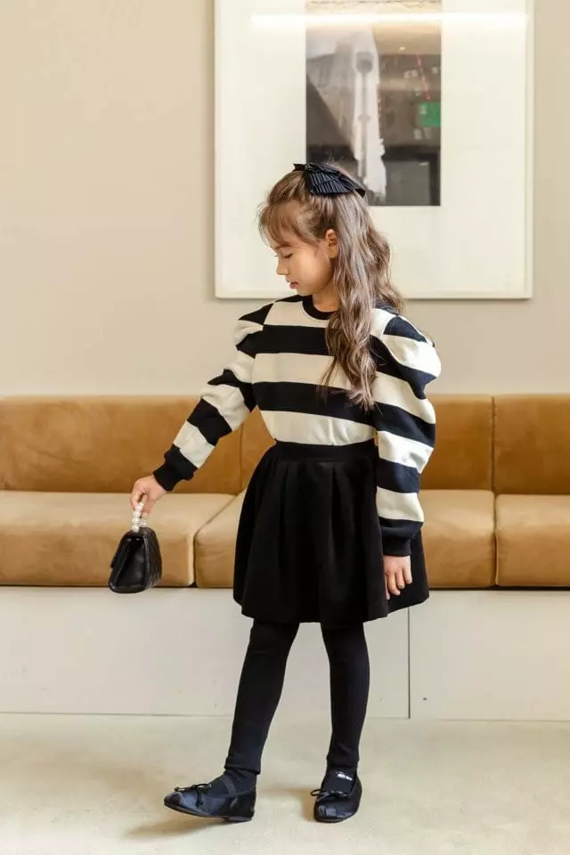 Dore Dore - Korean Children Fashion - #childofig - Lins Stripes Puff Sweatshirt - 11
