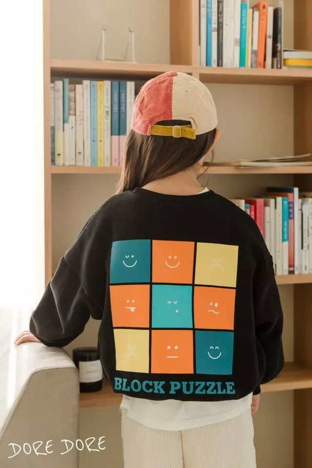 Dore Dore - Korean Children Fashion - #childofig - Block Puzzle Sweatshirt - 10