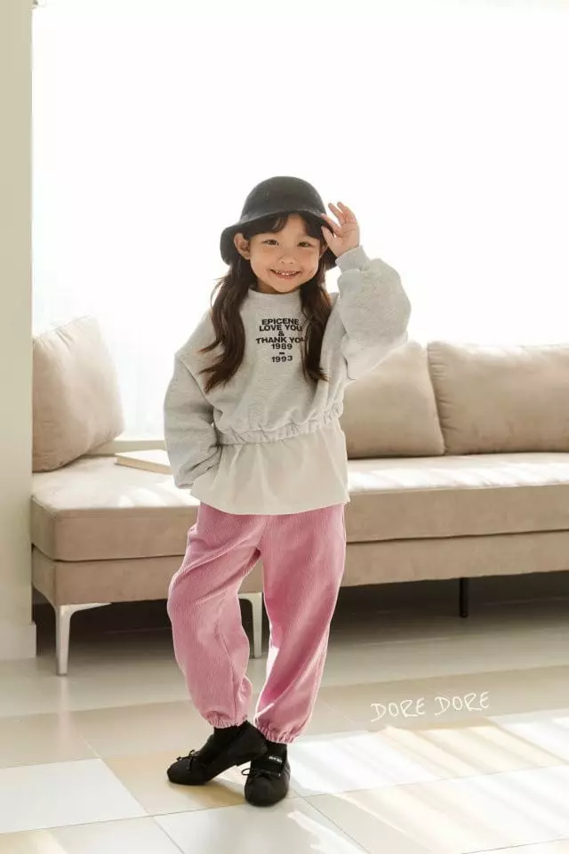 Dore Dore - Korean Children Fashion - #childofig - Love U Crop Sweatshirt - 8