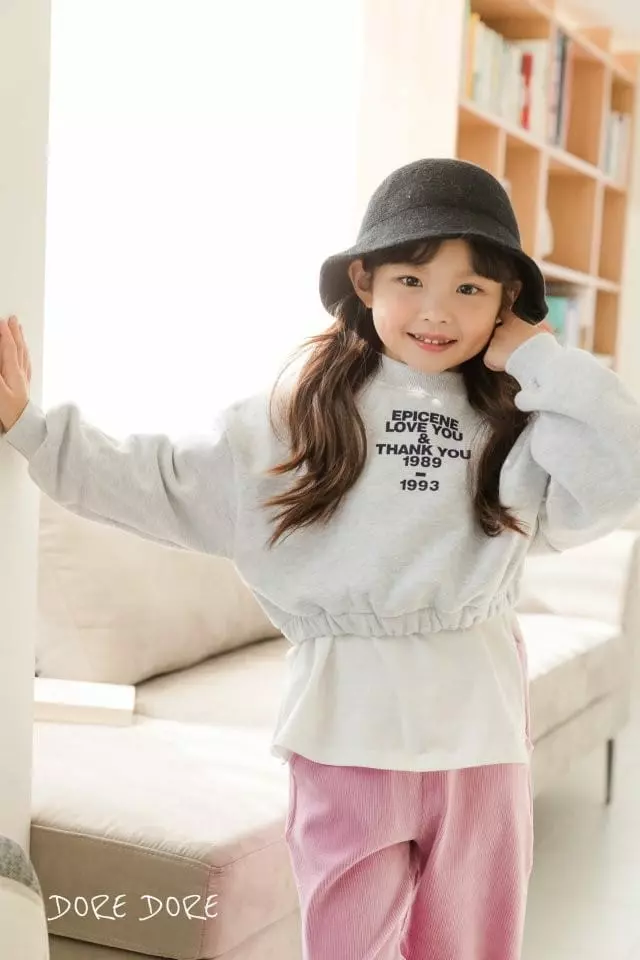 Dore Dore - Korean Children Fashion - #childofig - Love U Crop Sweatshirt - 9