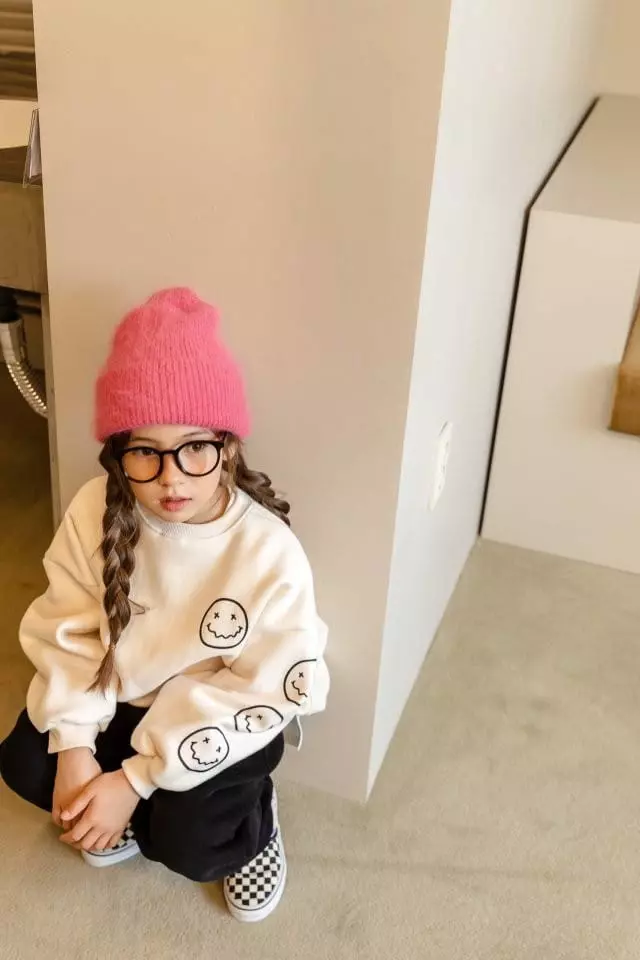Dore Dore - Korean Children Fashion - #childofig - Happy 3 Smile Sweatshirt