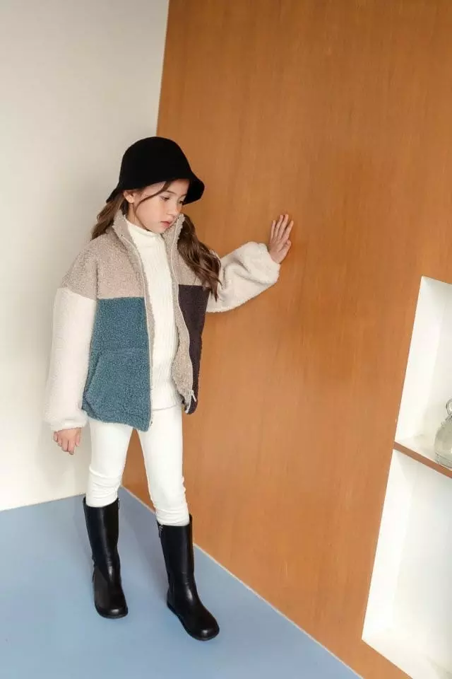 Dore Dore - Korean Children Fashion - #childrensboutique - Cozy Color Zip-up Jacket - 7