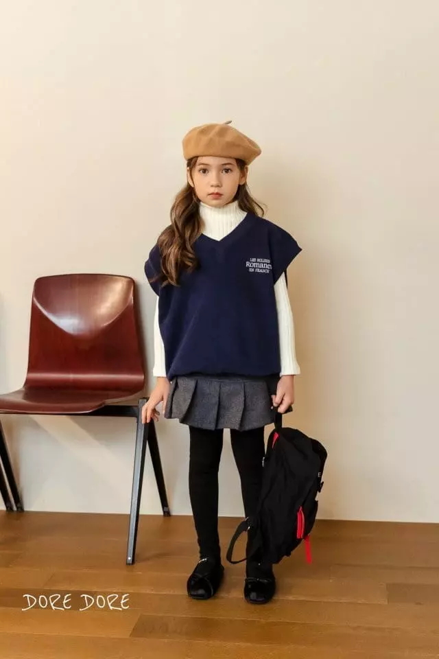 Dore Dore - Korean Children Fashion - #childrensboutique - Fleece Embroidery Vest