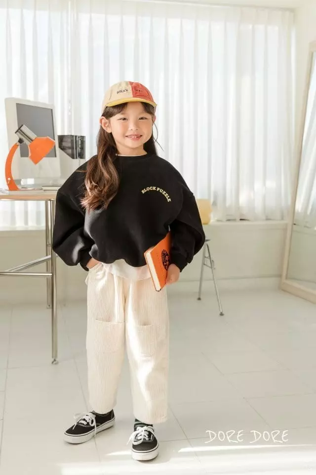 Dore Dore - Korean Children Fashion - #childrensboutique - Block Puzzle Sweatshirt - 11