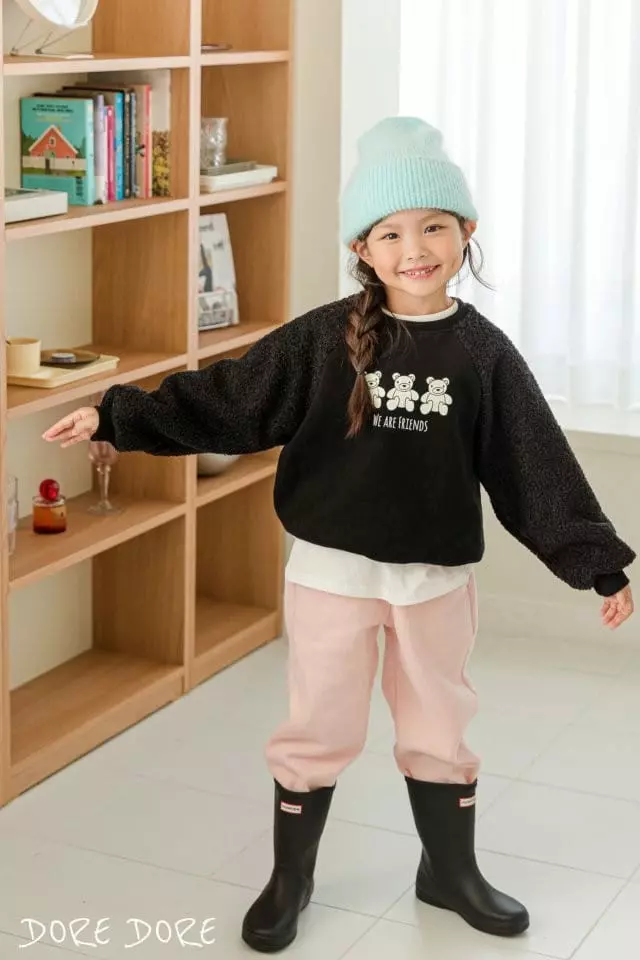 Dore Dore - Korean Children Fashion - #childrensboutique - Bear Raglan Sweatshirt - 3