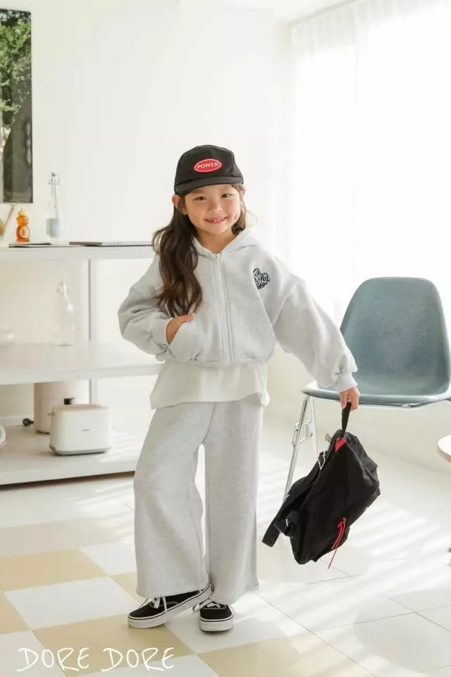 Dore Dore - Korean Children Fashion - #designkidswear - Embrodiery Hoody Zip-up