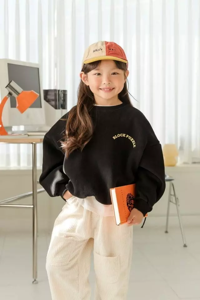 Dore Dore - Korean Children Fashion - #designkidswear - Block Puzzle Sweatshirt - 12