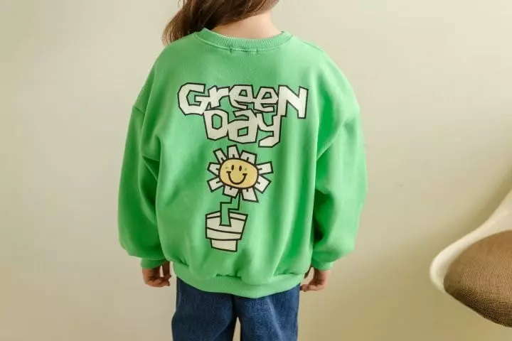 Dore Dore - Korean Children Fashion - #designkidswear - Green Day Sweatshirt - 8