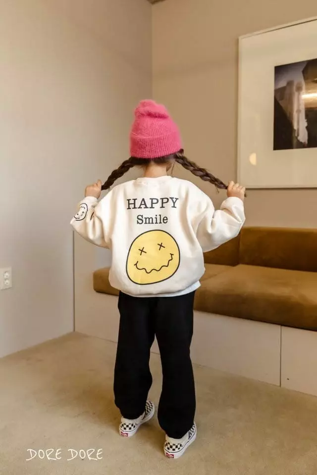 Dore Dore - Korean Children Fashion - #designkidswear - Happy 3 Smile Sweatshirt - 3