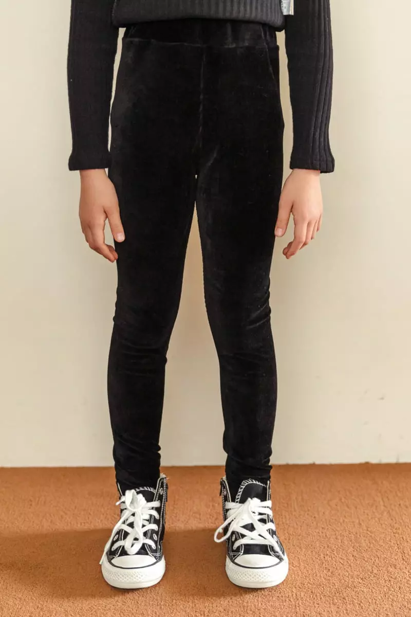 Dore Dore - Korean Children Fashion - #designkidswear - Rib Veloure Leggings - 11