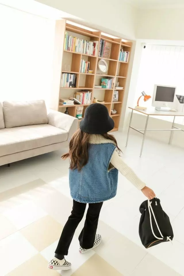 Dore Dore - Korean Children Fashion - #discoveringself - Denim Fleece Vest - 7