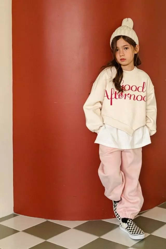 Dore Dore - Korean Children Fashion - #designkidswear - Good Afternoon Unbal Sweatshirt - 4