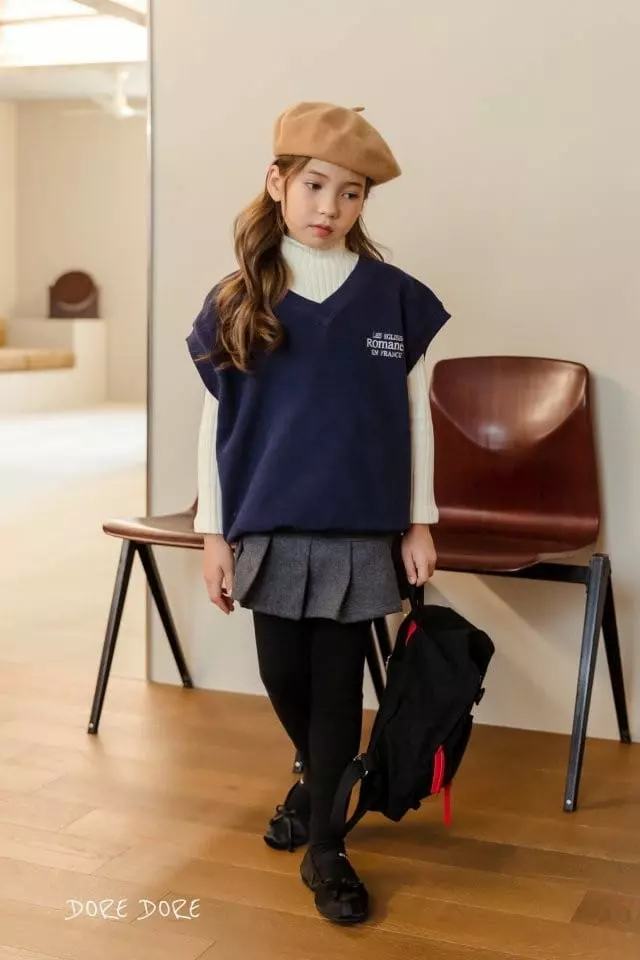 Dore Dore - Korean Children Fashion - #discoveringself - Fleece Embroidery Vest - 3