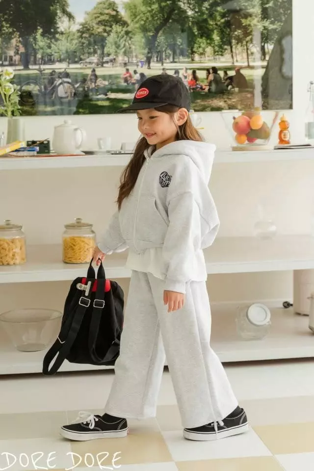 Dore Dore - Korean Children Fashion - #discoveringself - Embrodiery Hoody Zip-up - 2