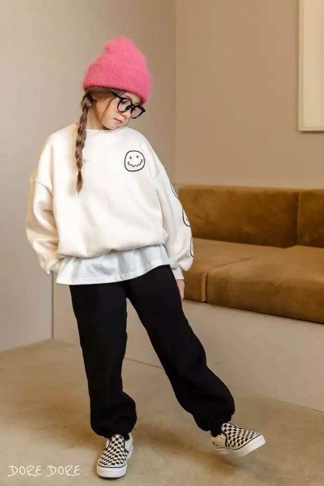 Dore Dore - Korean Children Fashion - #designkidswear - Happy 3 Smile Sweatshirt - 4