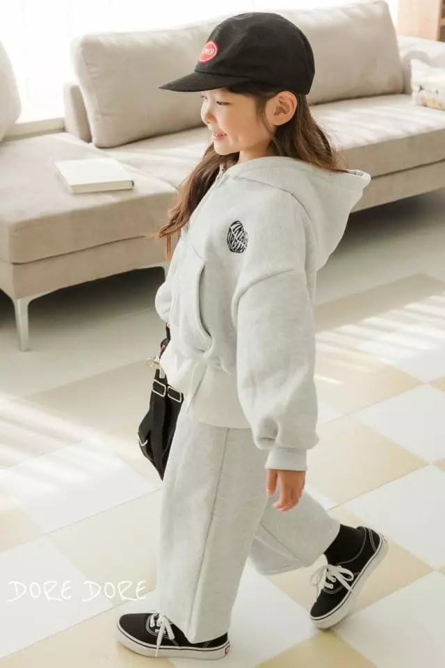 Dore Dore - Korean Children Fashion - #fashionkids - Embrodiery Hoody Zip-up - 3