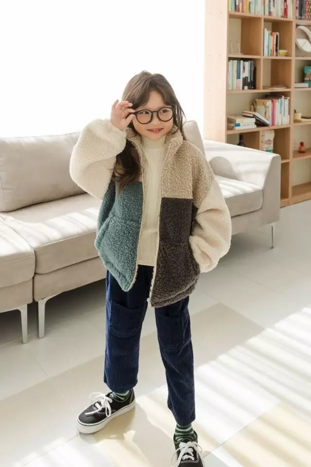 Dore Dore - Korean Children Fashion - #kidsshorts - Cozy Color Zip-up Jacket - 11