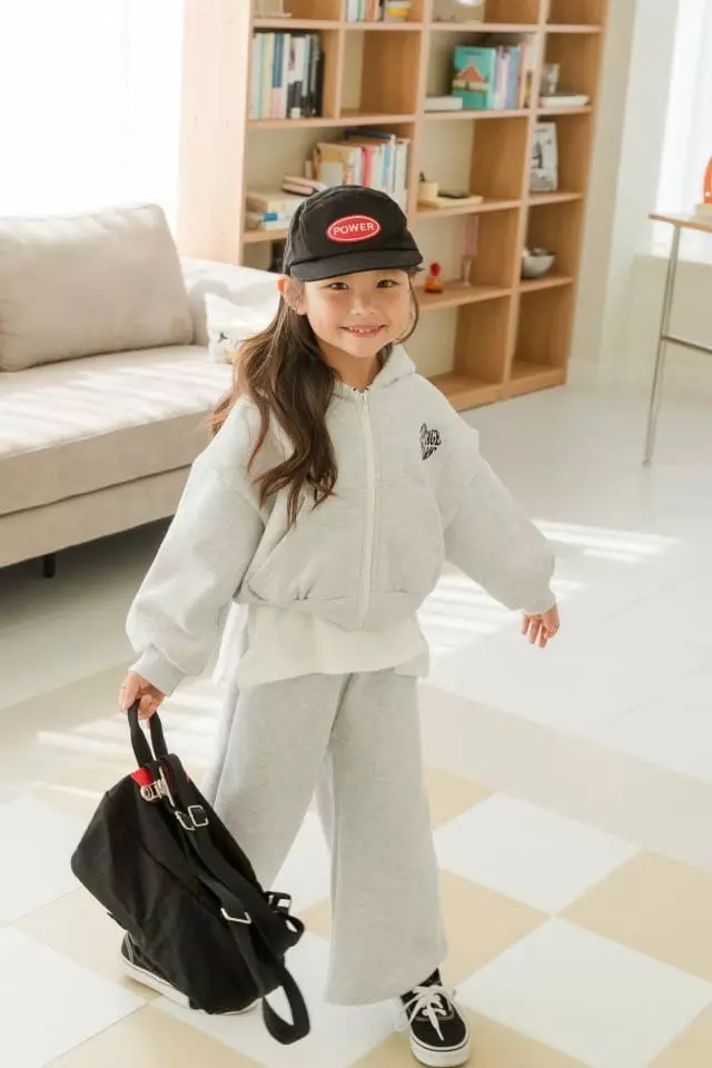 Dore Dore - Korean Children Fashion - #fashionkids - Embrodiery Hoody Zip-up - 4
