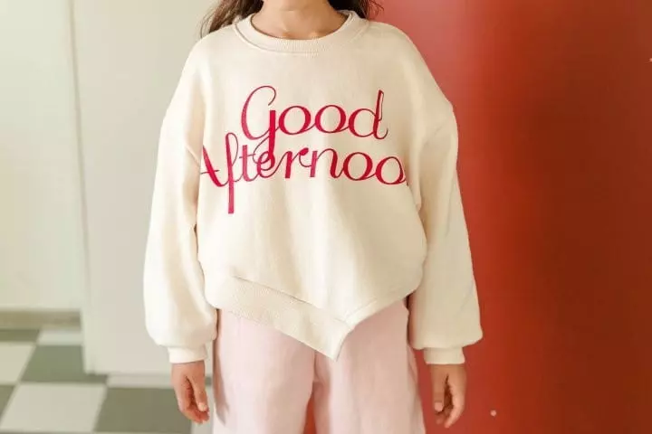 Dore Dore - Korean Children Fashion - #kidsstore - Good Afternoon Unbal Sweatshirt - 7