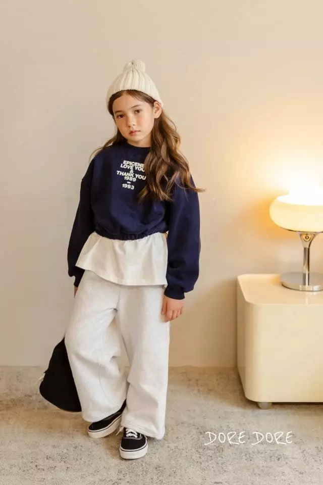 Dore Dore - Korean Children Fashion - #kidsstore - Love U Crop Sweatshirt