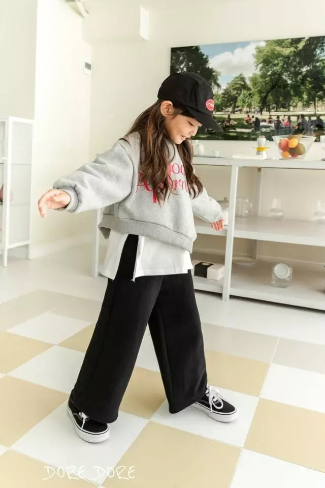 Dore Dore - Korean Children Fashion - #kidzfashiontrend - Good Afternoon Unbal Sweatshirt - 8