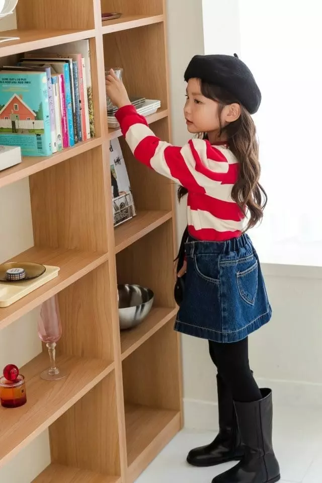 Dore Dore - Korean Children Fashion - #kidsstore - Lins Stripes Puff Sweatshirt - 4