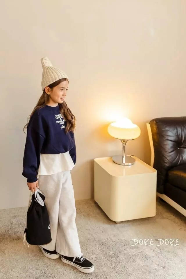 Dore Dore - Korean Children Fashion - #kidzfashiontrend - Love U Crop Sweatshirt - 2
