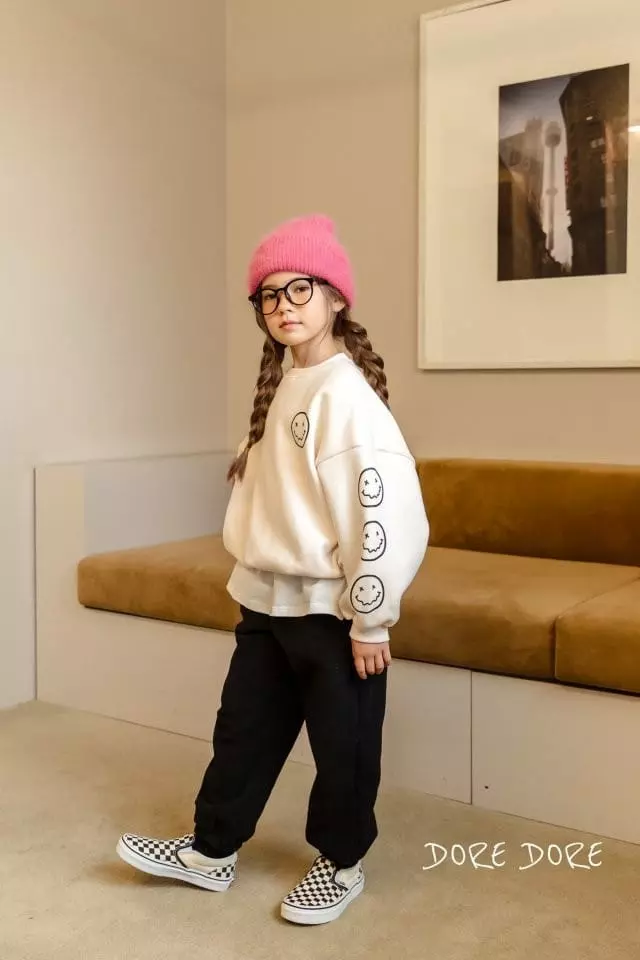 Dore Dore - Korean Children Fashion - #kidzfashiontrend - Happy 3 Smile Sweatshirt - 8