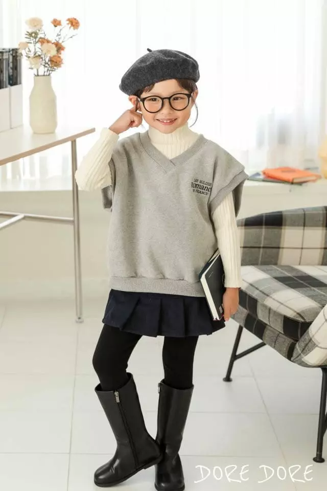 Dore Dore - Korean Children Fashion - #littlefashionista - Fleece Embroidery Vest - 9