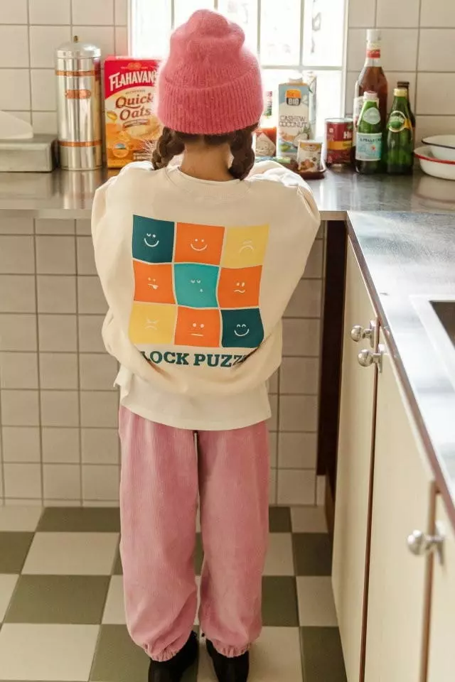 Dore Dore - Korean Children Fashion - #littlefashionista - Block Puzzle Sweatshirt - 5