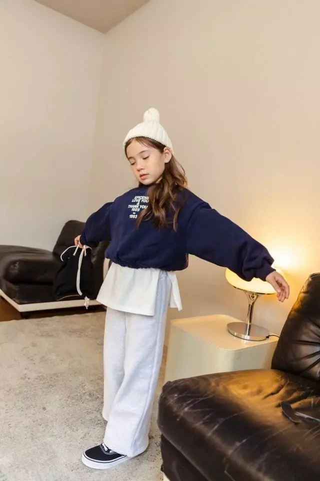 Dore Dore - Korean Children Fashion - #Kfashion4kids - Love U Crop Sweatshirt - 4