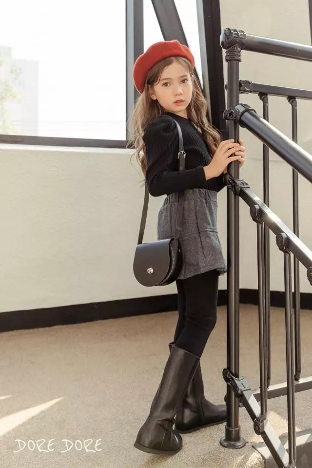 Dore Dore - Korean Children Fashion - #Kfashion4kids - Mosic Wrinkle Skirt Leggings - 4