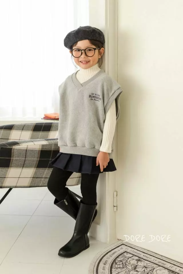Dore Dore - Korean Children Fashion - #minifashionista - Fleece Embroidery Vest - 11